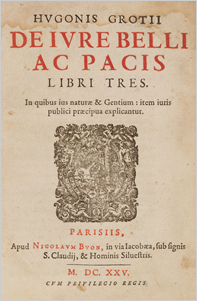 グロティウス「戦争と平和の法 De jure belli ac pacis libri tres」(1625)
